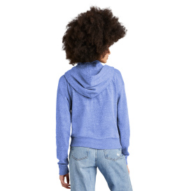 District DT1311 Women\'s Perfect Tri Fleece 1/2-Zip Hoodie - Royal Frost