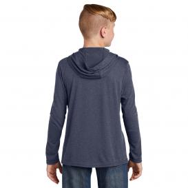 District DT139Y Youth Perfect Tri Long Sleeve Hoodie - Navy Frost