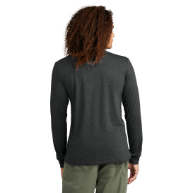 District DT145 Perfect Tri Long Sleeve Henley - Black Frost