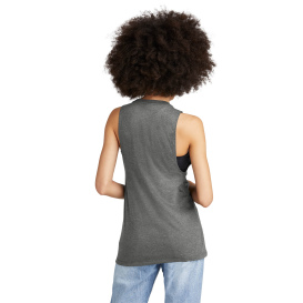 District DT153 Women's Perfect Tri Muscle Tank - Heathered Charcoal