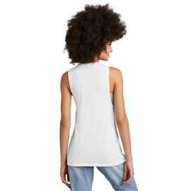 District DT153 Women's Perfect Tri Muscle Tank - White
