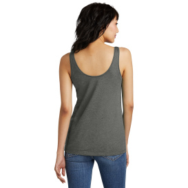 District DT154 Women\'s Perfect Blend CVC V-Neck Tank - Heathered Charcoal