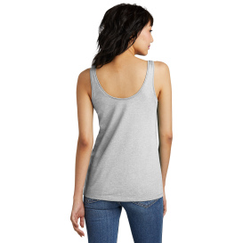 District DT154 Women's Perfect Blend CVC V-Neck Tank - Light Heather Grey