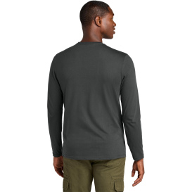District DT185 Perfect Weight CVC Long Sleeve Tee - Charcoal