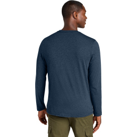 District DT185 Perfect Weight CVC Long Sleeve Tee - Heather Navy