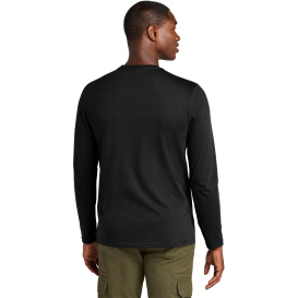 District DT185 Perfect Weight CVC Long Sleeve Tee - Jet Black