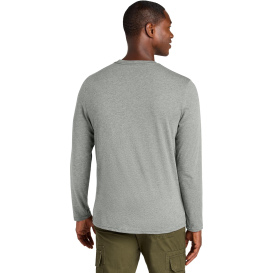 District DT185 Perfect Weight CVC Long Sleeve Tee - Light Heather Gray