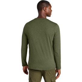 District DT185 Perfect Weight CVC Long Sleeve Tee - Military Green Heather