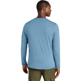 District DT185 Perfect Weight CVC Long Sleeve Tee - Tundra Blue Heather