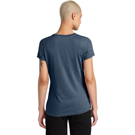 District DT188 Ladies Perfect Weight CVC Tee - Heathered Navy