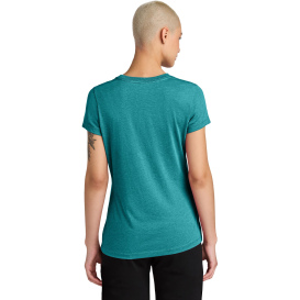 District DT188 Ladies Perfect Weight CVC Tee - Heathered Teal