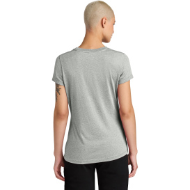District DT188 Ladies Perfect Weight CVC Tee - Light Heather Gray