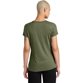 District DT188 Ladies Perfect Weight CVC Tee - Military Green Heather