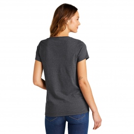 District DT5002 Women\'s The Concert Tee V-Neck - Heathered Charcoal
