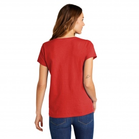 District DT5002 Women\'s The Concert Tee V-Neck - New Red