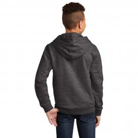 District DT6100Y Youth V.I.T. Fleece Hoodie - Heathered Charcoal