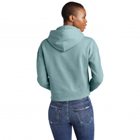 District DT6101 Womens V.I.T. Fleece Hoodie - Eucalyptus Blue