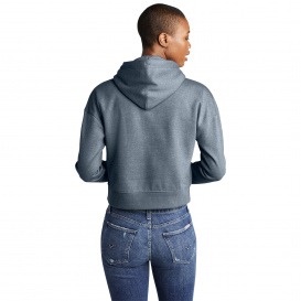 District DT6101 Womens V.I.T. Fleece Hoodie - Flint Blue Heather