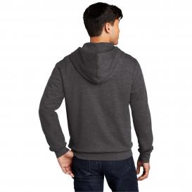 District DT6102 V.I.T. Fleece Full-Zip Hoodie - Heathered Charcoal