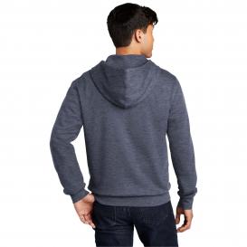 District DT6102 V.I.T. Fleece Full-Zip Hoodie - Heathered Navy