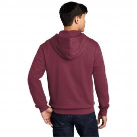 District DT6102 V.I.T. Fleece Full-Zip Hoodie - Plum