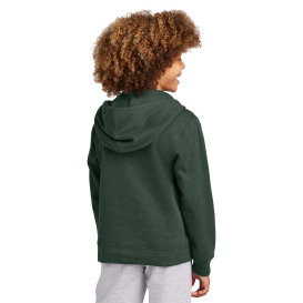 District DT6102Y Youth V.I.T Fleece Full-Zip Hoodie - Forest Green