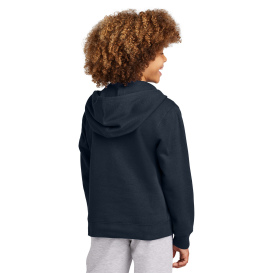 District DT6102Y Youth V.I.T Fleece Full-Zip Hoodie - New Navy