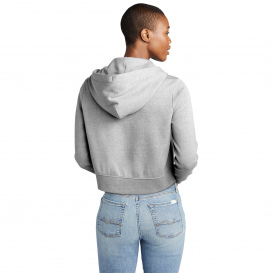 District DT6103 Womens V.I.T. Fleece Full-Zip Hoodie - Light Heather Grey
