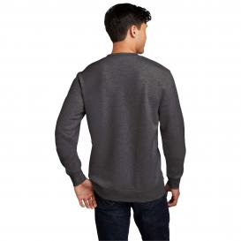 District DT6104 V.I.T. Fleece Crew Neck Sweatshirt - Heathered Charcoal