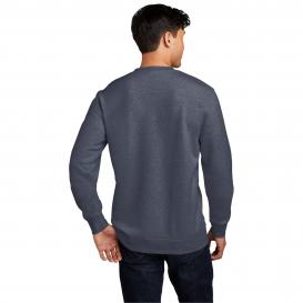 District DT6104 V.I.T. Fleece Crew Neck Sweatshirt - Heathered Navy