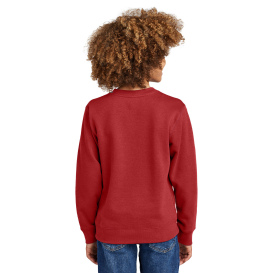 District DT6104Y Youth V.I.T Fleece Crew - Classic Red