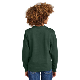 District DT6104Y Youth V.I.T Fleece Crew - Forest Green