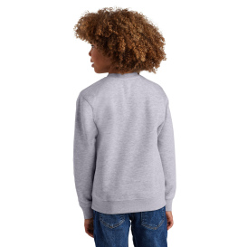 District DT6104Y Youth V.I.T Fleece Crew - Light Heather Grey