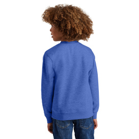 District DT6104Y Youth V.I.T Fleece Crew - Royal Frost