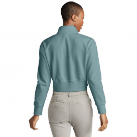 District DT6111 Women\'s V.I.T Fleece 1/2-Zip - Eucalyptus Blue