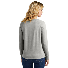 District DT672 Women's Featherweight French Long Sleeve Crewneck - Light Heather Grey