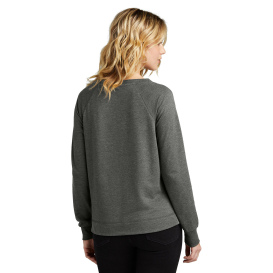 District DT672 Women\'s Featherweight French Long Sleeve Crewneck - Washed Coal