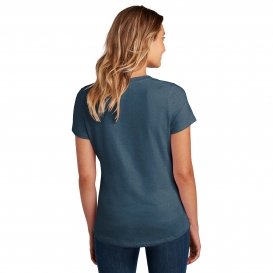 District DT7501 Women\'s Flex Scoop Neck Tee - Heathered Neptune Blue