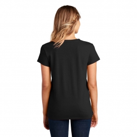 District DT8001 Women\'s Re-Tee V-Neck - Black