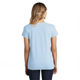 District DT8001 Women\'s Re-Tee V-Neck - Crystal Blue