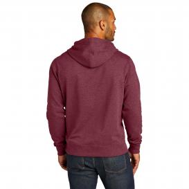 District DT8100 Re-Fleece Pullover Hoodie - Maroon Heather
