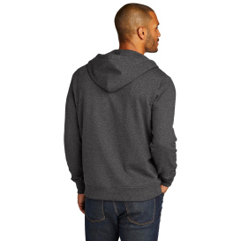 District DT8102 Re-Fleece Full-Zip Hoodie - Charcoal Heather