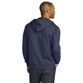 District DT8102 Re-Fleece Full-Zip Hoodie - Heathered Navy