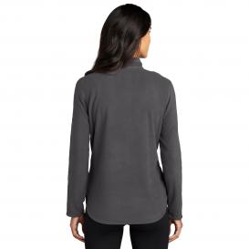 Eddie Bauer EB227 Ladies 1/2-Zip Microfleece Jacket - Grey Steel