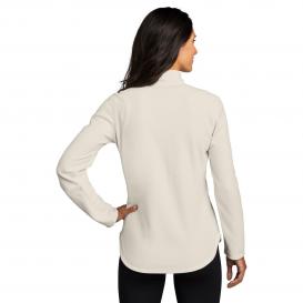 Eddie Bauer EB227 Ladies 1/2-Zip Microfleece Jacket - Ivory