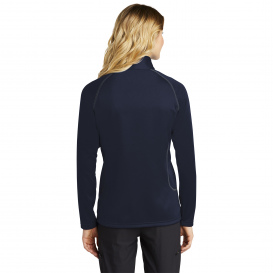 Eddie Bauer EB237 Ladies Smooth Fleece 1/2-Zip - River Blue Navy