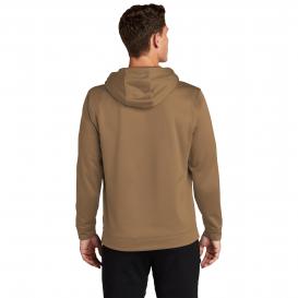 Sport-Tek F244 Sport-Wick Fleece Hooded Pullover Sweatshirt - Woodland Brown