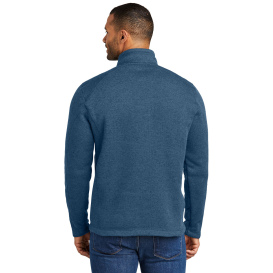 Port & Company F426 Arc Sweater Fleece 1/4-Zip - Insignia Blue Heather