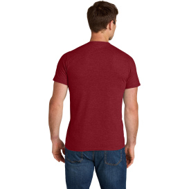 Jerzees IC46M Ultimate Unisex Ring Spun T-Shirt - Peppered Red Heather