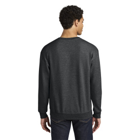 Jerzees IC48M Ultimate Unisex CVC Ring Spun Crewneck Sweatshirt - Black Ink Heather